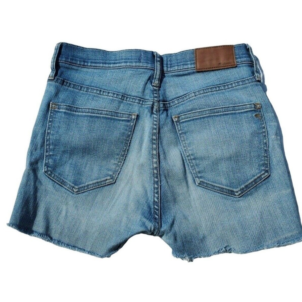 Madewell Shorts 26‎ Womens Light Wash High Riser Raw Hem Denim